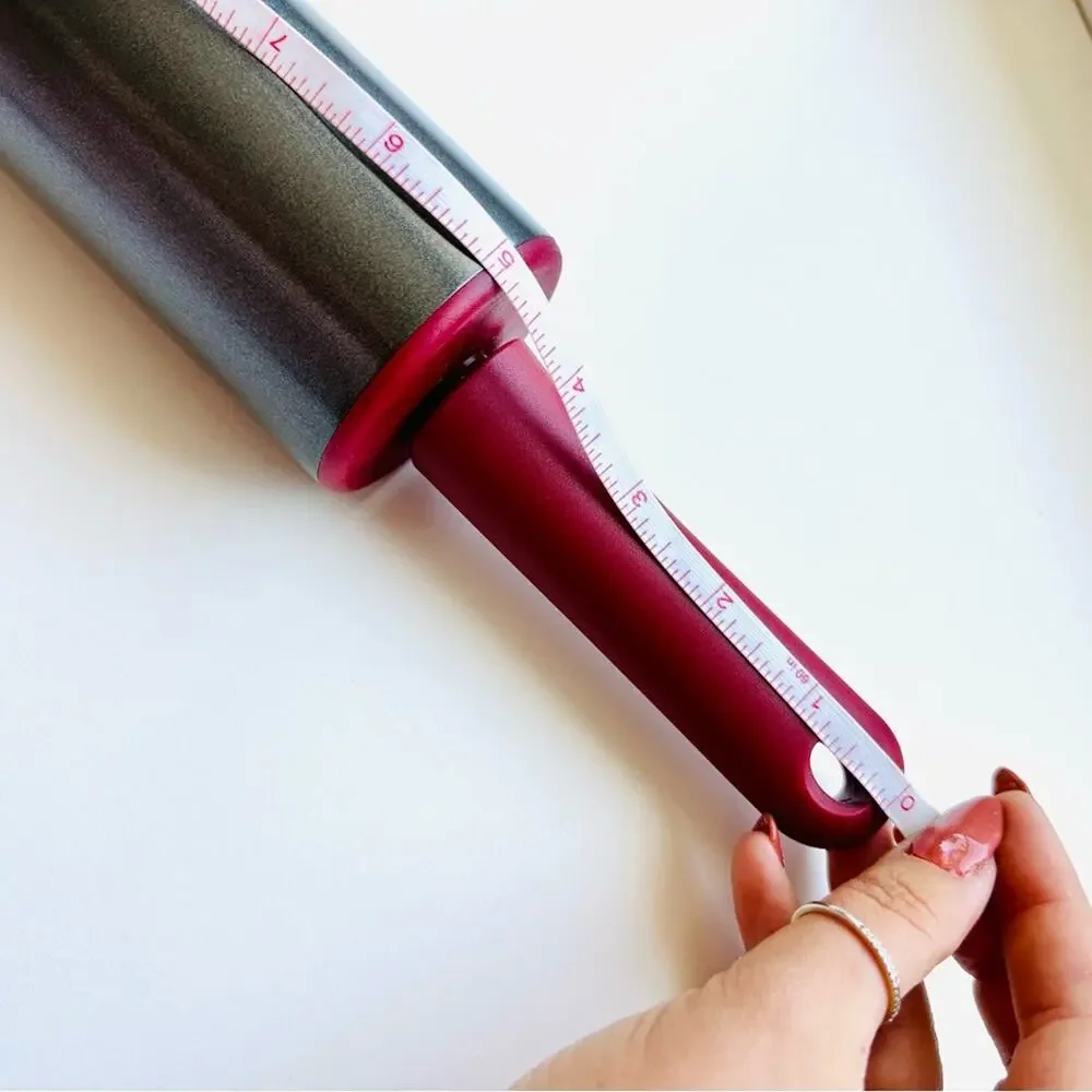 NEW KITCHENAID Red Burgundy Silver Steel Rolling Pin Wide Barrel Kitchen Tool